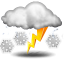 Weather forecast for today: snowstorm