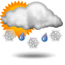 partly sleet Weather forecast for today: partly sleet