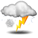 teils Gewitter und Schnee Wettervorhersage für Heute: teils Gewitter und Schnee