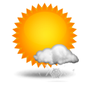 partly light snowfall Weather forecast for today: partly light snowfall