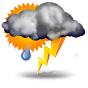 partly thunderstorms Weather forecast for today: partly thunderstorms