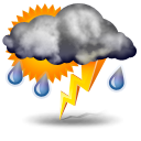 thunderstorms Weather forecast for today: thunderstorms